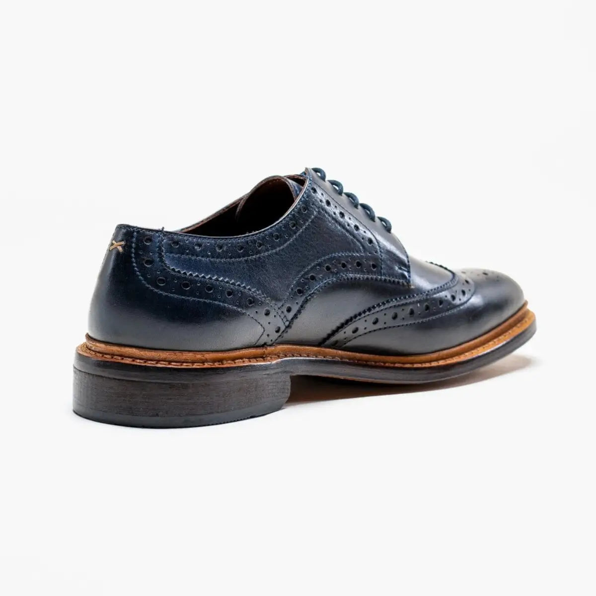 Premium Navy Oxford Dress Shoes – Merton Wingtip Brogues for Formal & Wedding Style