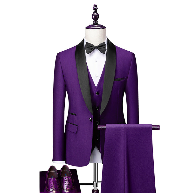 TIME-FASHION New Premium Exclusive Design Three-Piece Suit
