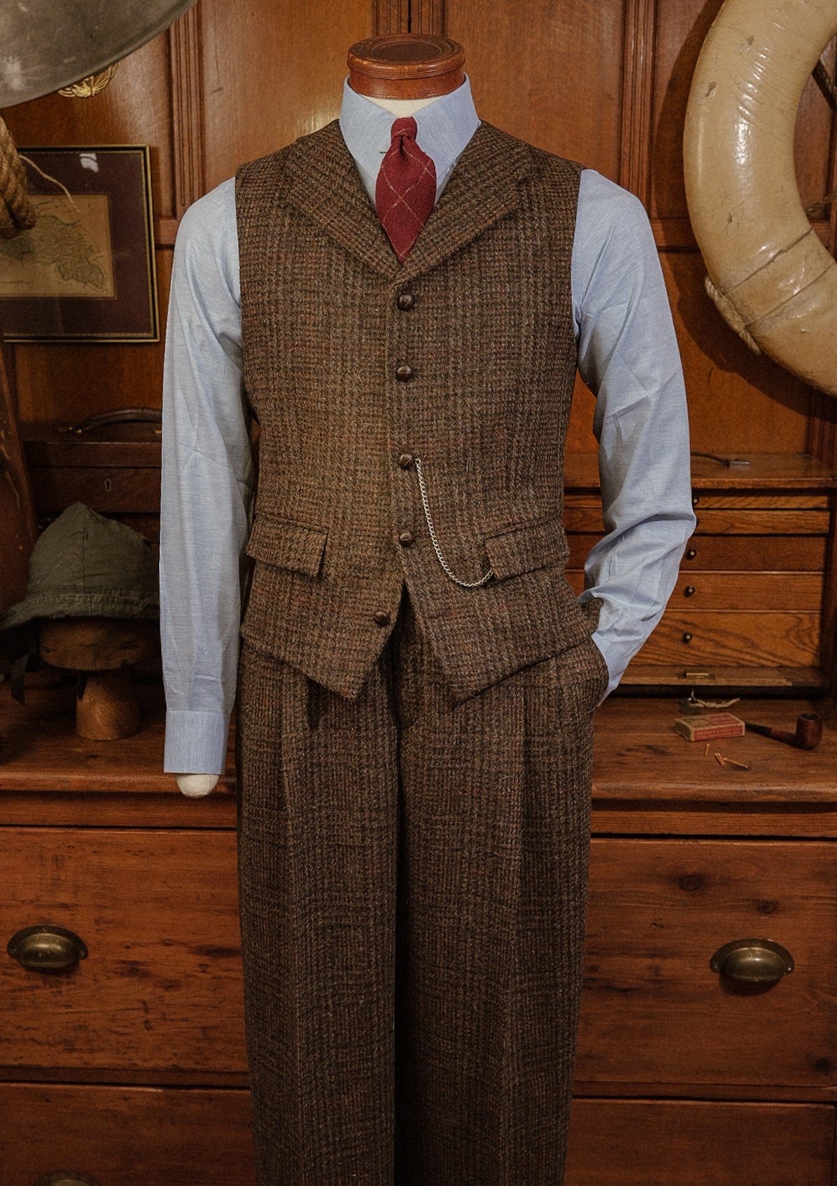 Woodrow Tweed Waistcoat - Dark Prince Of Wales