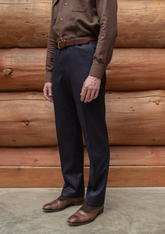 Jack Trouser - Navy Blue wool flannel