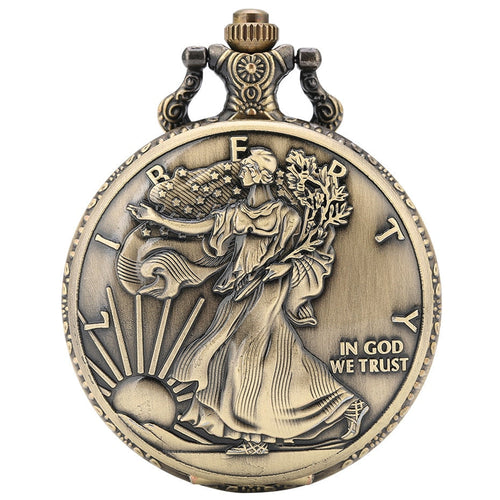Antique Pocket Watchpl In God We Trust