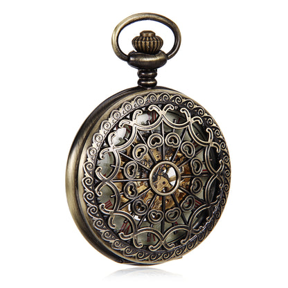 Vermilion Bronze - Skeletonized Roman Numeral Pocket Watch