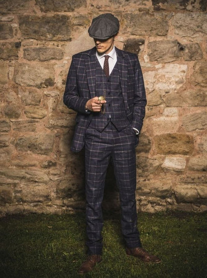 Shelby Style Men's Three-Piece Formal Suit - Blazer, Vest & Trousers