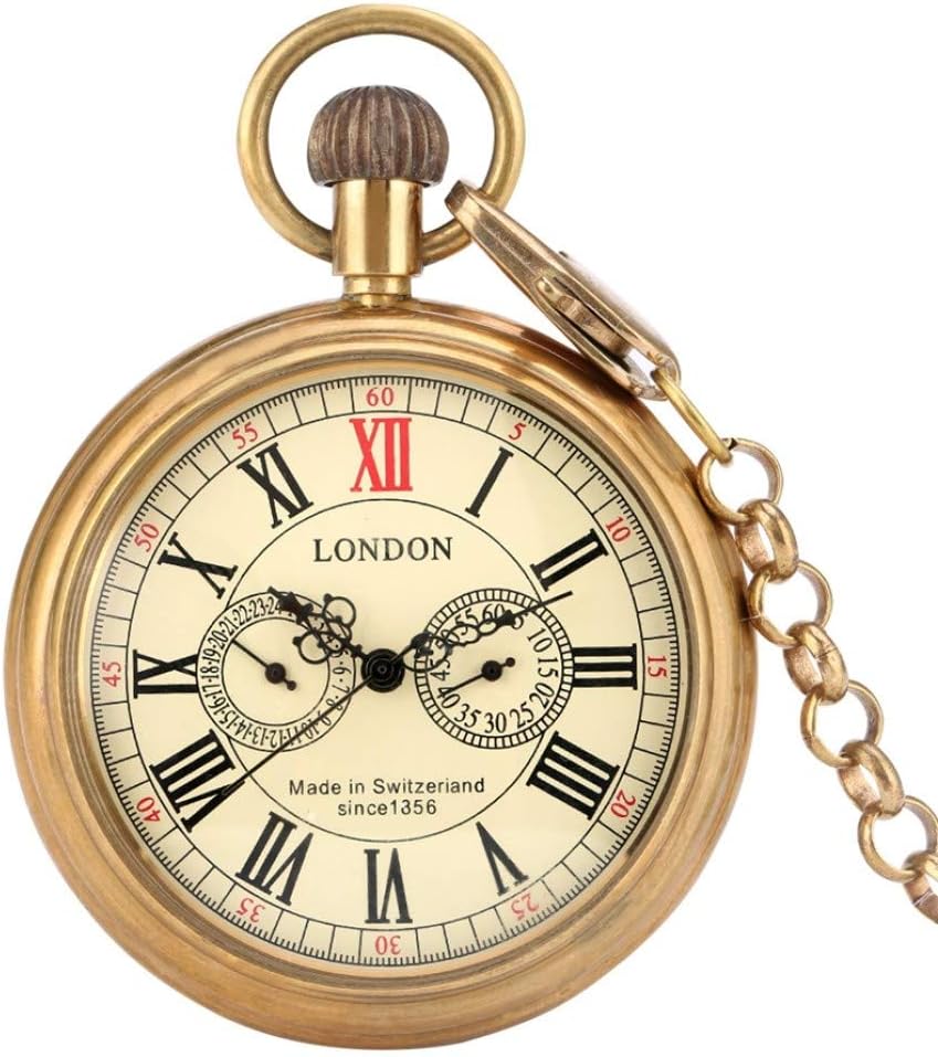 Royal Copper London 1856 Antique 5 Hand Mechanical Pocket Watch
