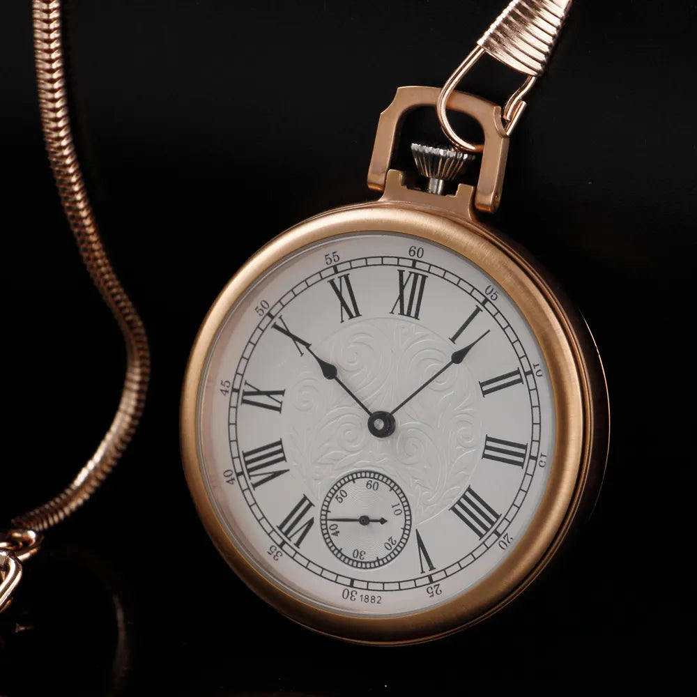 Royal Copperware London 1882 Antique Mechanical Pocket Watch Diamond-bearing Mechanical Movement with Ruby Jewels