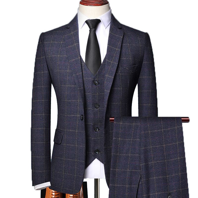 Shelby Style Men's Three-Piece Formal Suit - Blazer, Vest & Trousers