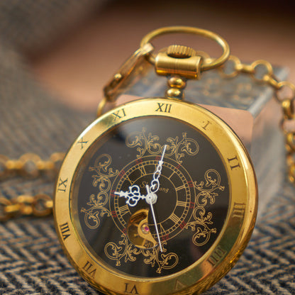 Flywheel Moonphase Automatic Watch – Vintage Mechanical Elegance for Men