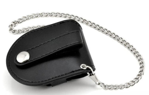 Leather Pocket Watch Belt Case