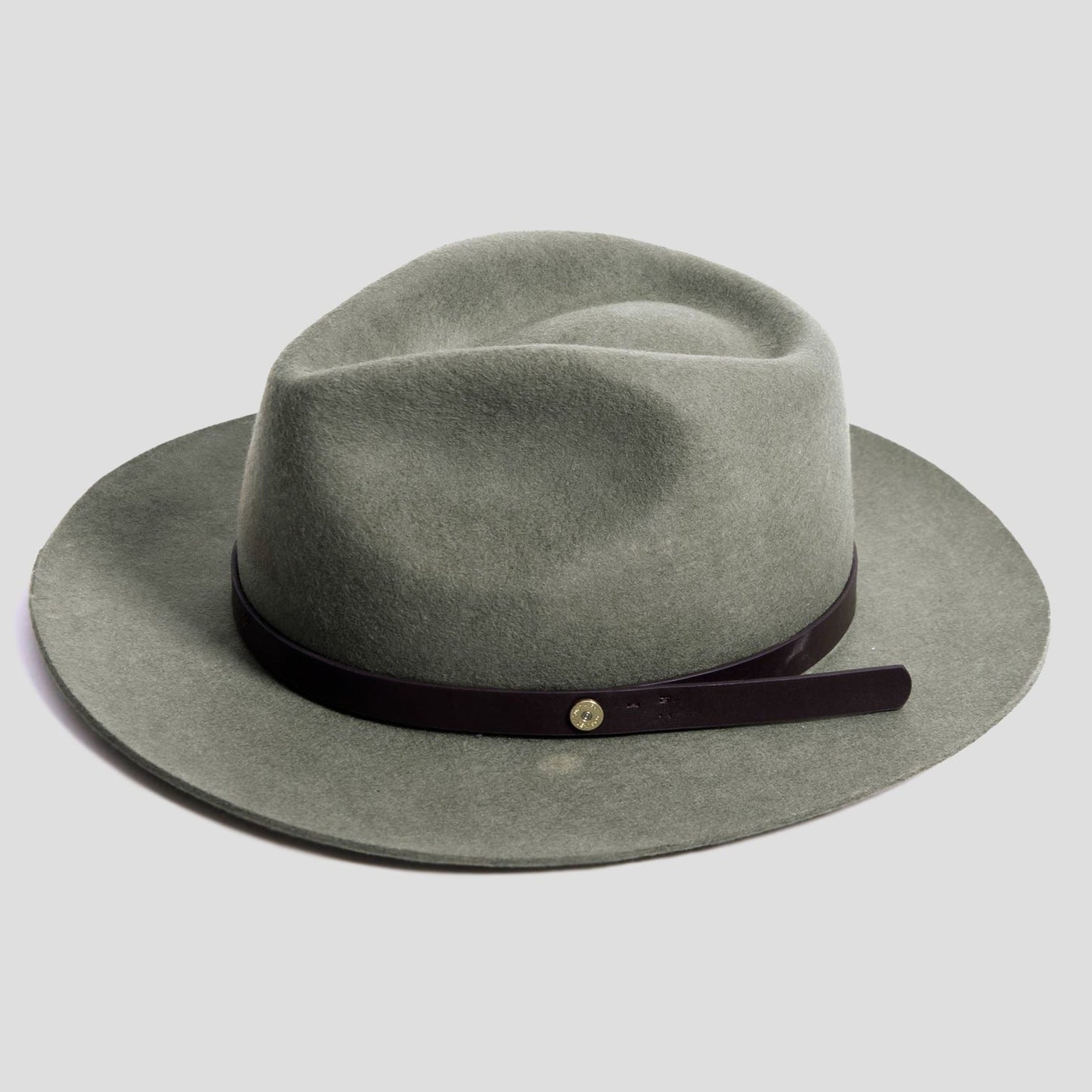 Élégant chapeau fedora en feutre pour homme – Olive foncée