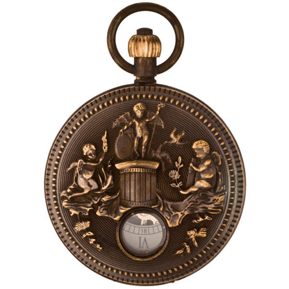 Antique Men's Commemorative Pure Copper Collectible Mechanical Pocket Watch Double Opening Design Bronze