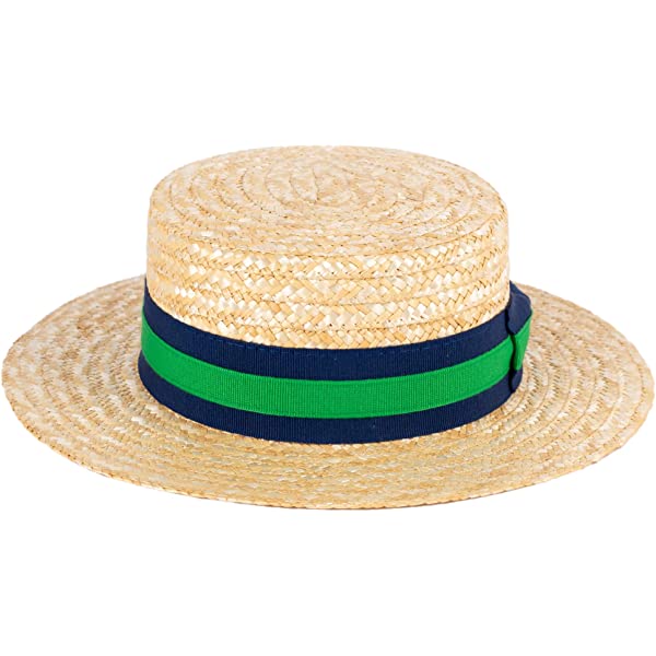 6 ColorsStraw Boater Hat Handmade in Italy