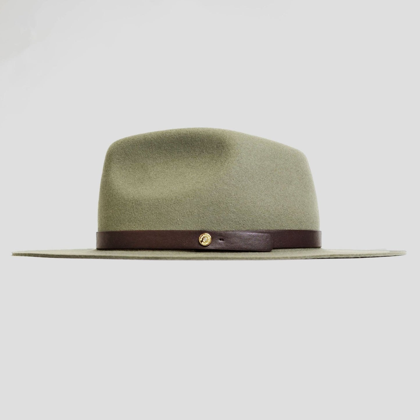 Élégant chapeau fedora en feutre pour homme – Olive foncée