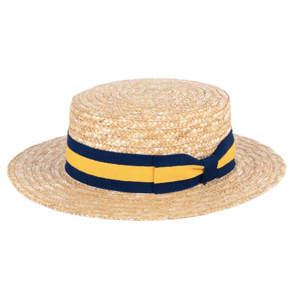 6 ColorsStraw Boater Hat Handmade in Italy