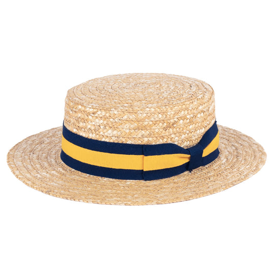 6 ColorsStraw Boater Hat Handmade in Italy