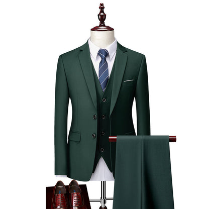TIME-FASHION Premium Exclusive Design Three-Piece Suit