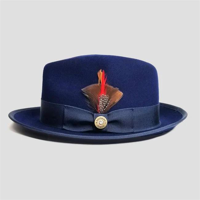 La signature du sophistiqué - Fedora bleu marine