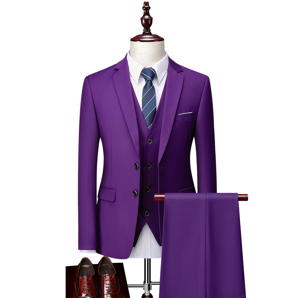 TIME-FASHION Premium Exclusive Design Three-Piece Suit