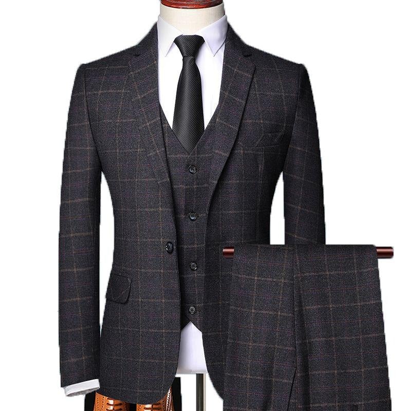 Shelby Style Men's Three-Piece Formal Suit - Blazer, Vest & Trousers