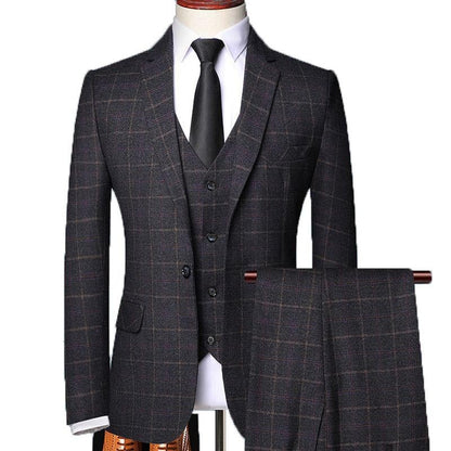 Shelby Style Men's Three-Piece Formal Suit - Blazer, Vest & Trousers