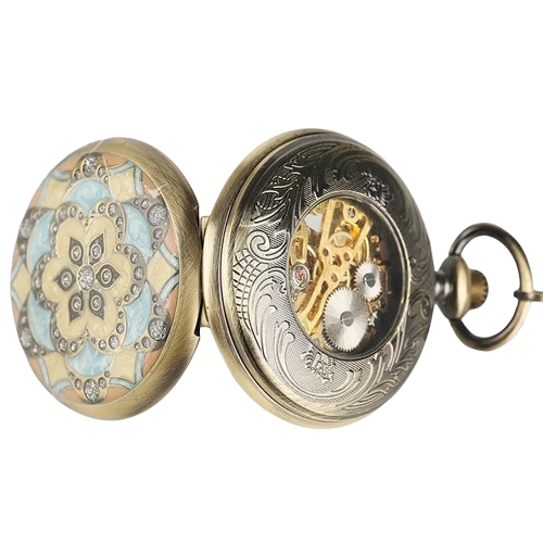 Mandala Mechanical Pocket Watch