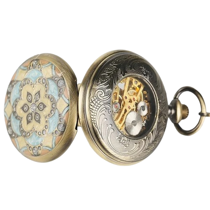 Mandala Mechanical Pocket Watch