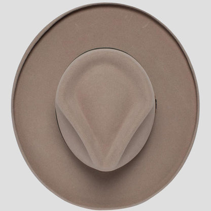 Polished Wide Brim Felt Fedora