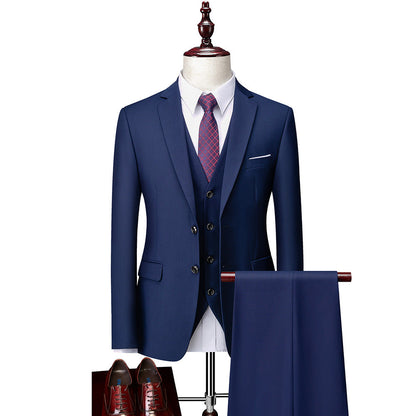 TIME-FASHION Premium Exclusive Design Three-Piece Suit