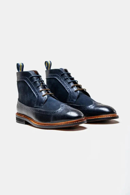 Premium Navy Men's Boots - Bosworth