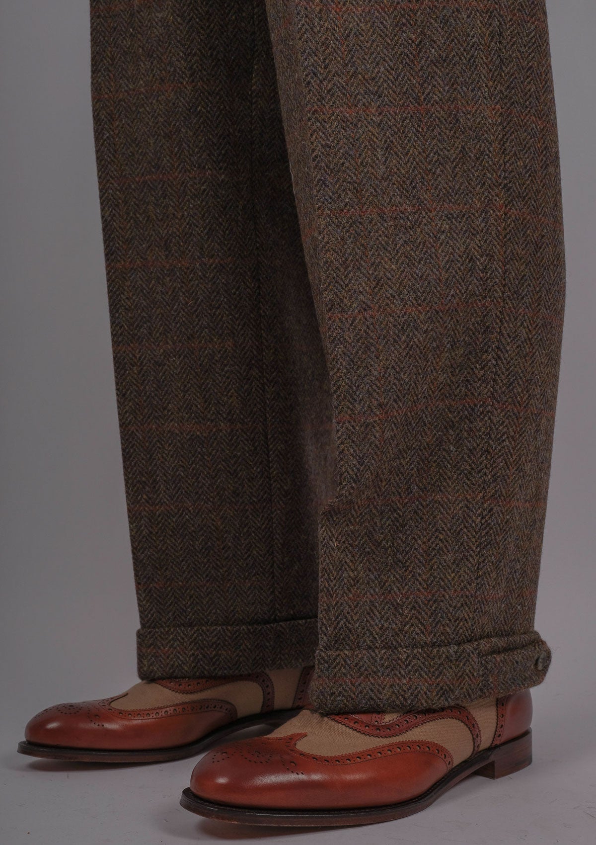 Scotland Tweed Trousers - Brown Check