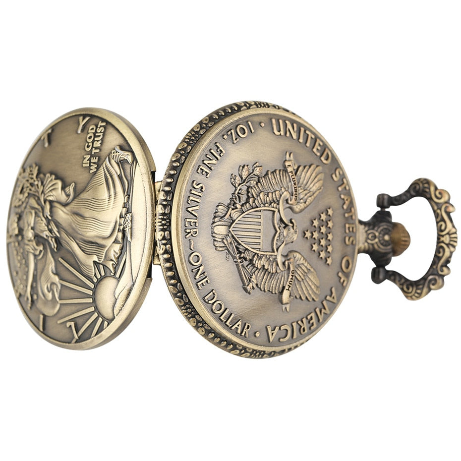 Antique Pocket Watchpl In God We Trust