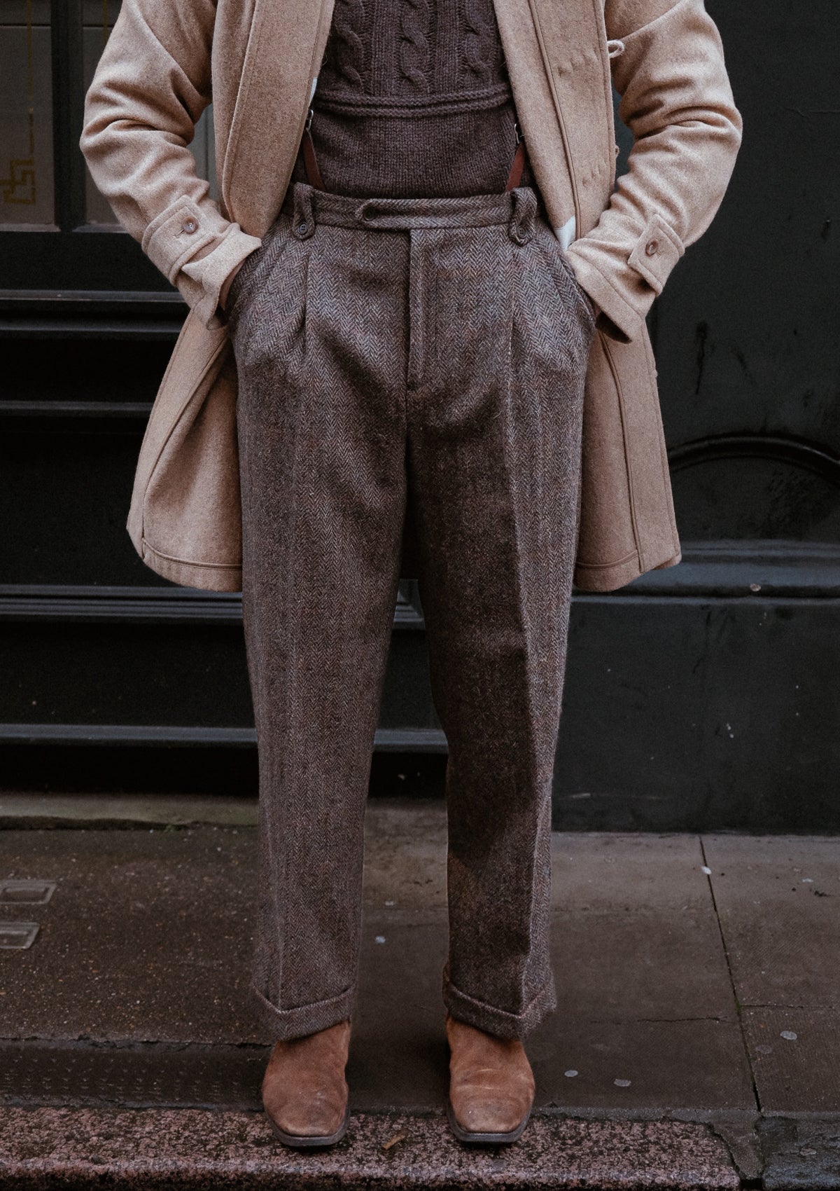 Scotland Tweed Trousers - Brown Check