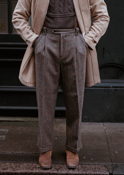 Scotland Tweed Trousers - Brown Check