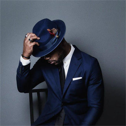 La signature du sophistiqué - Fedora bleu marine