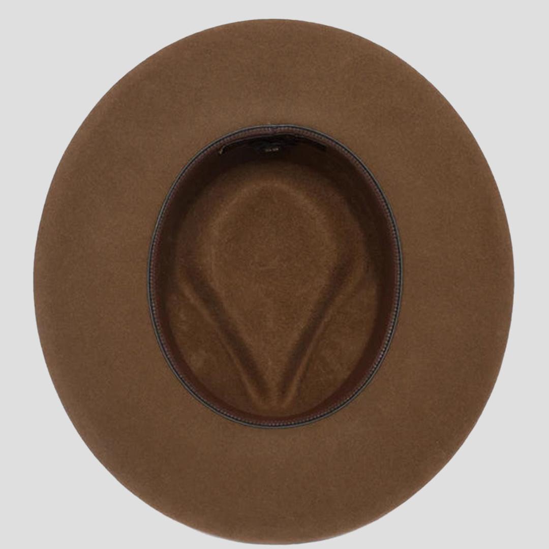 Polished Wide Brim Felt Fedora