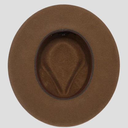 Polished Wide Brim Felt Fedora