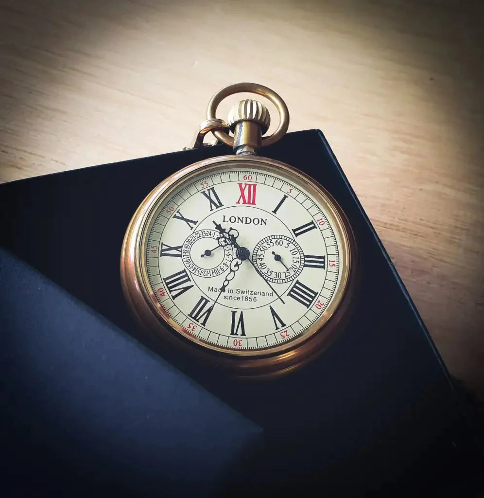 Royal Copper London 1856 Antique 5 Hand Mechanical Pocket Watch