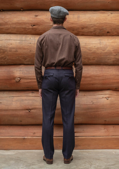 Jack Trouser - Navy Blue wool flannel