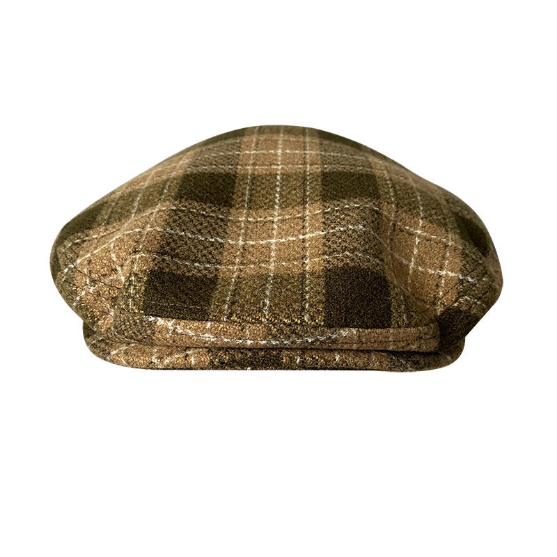 La casquette plate en tweed Oxford-Harris à visière
