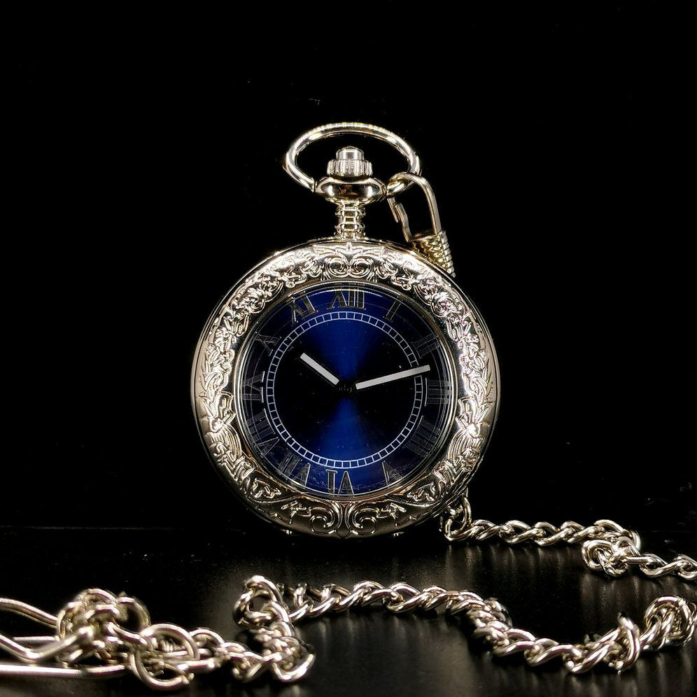 Classic Steampunk Semi-Hunter Automatic Pocket Watch