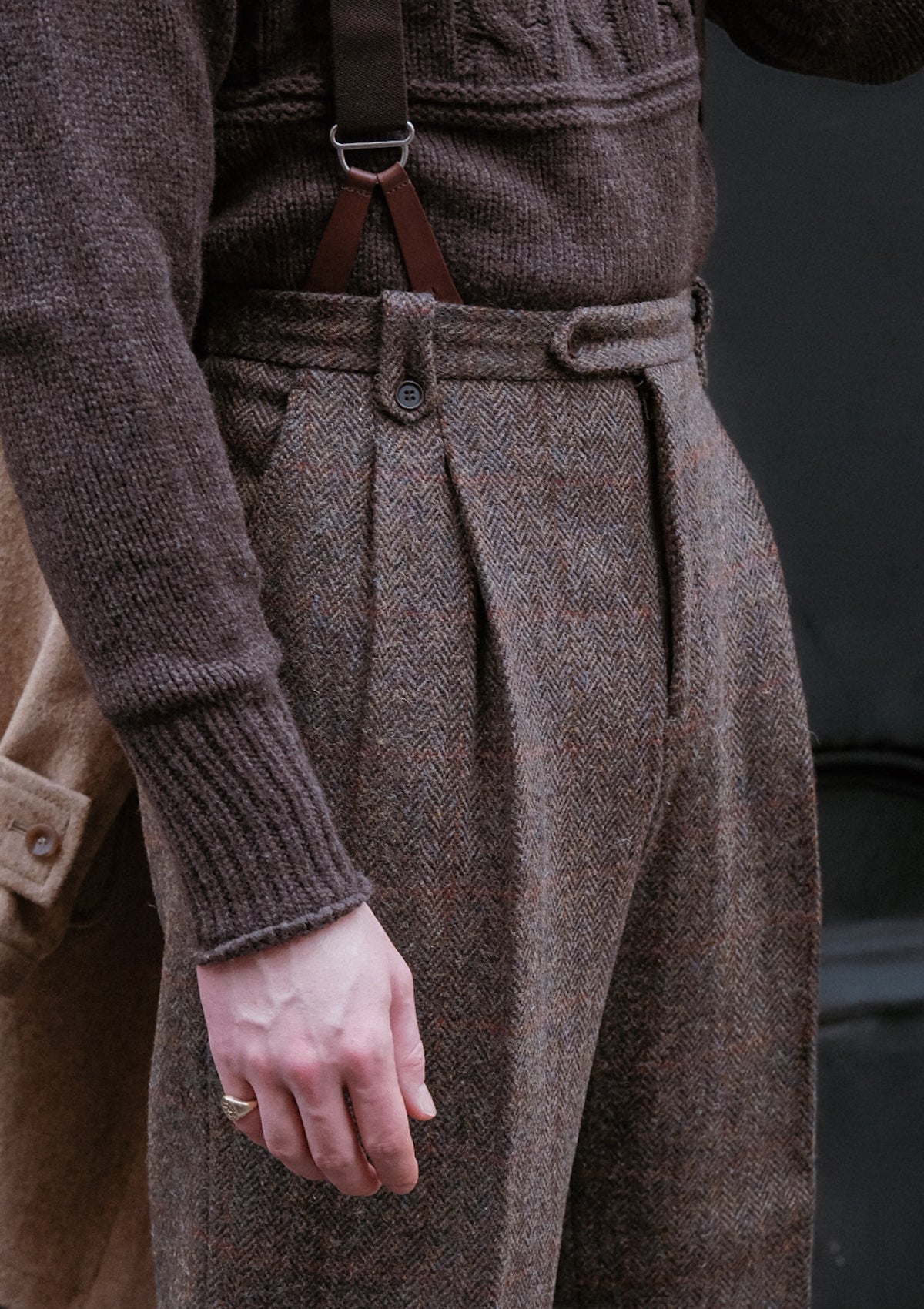 Scotland Tweed Trousers - Brown Check
