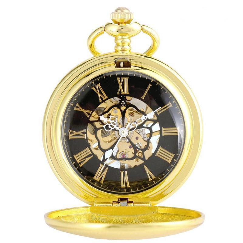 Savonnette Gold Double Cover Gusset Skeleton Pocket Watch