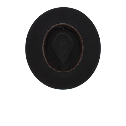 Polished Wide Brim Felt Fedora
