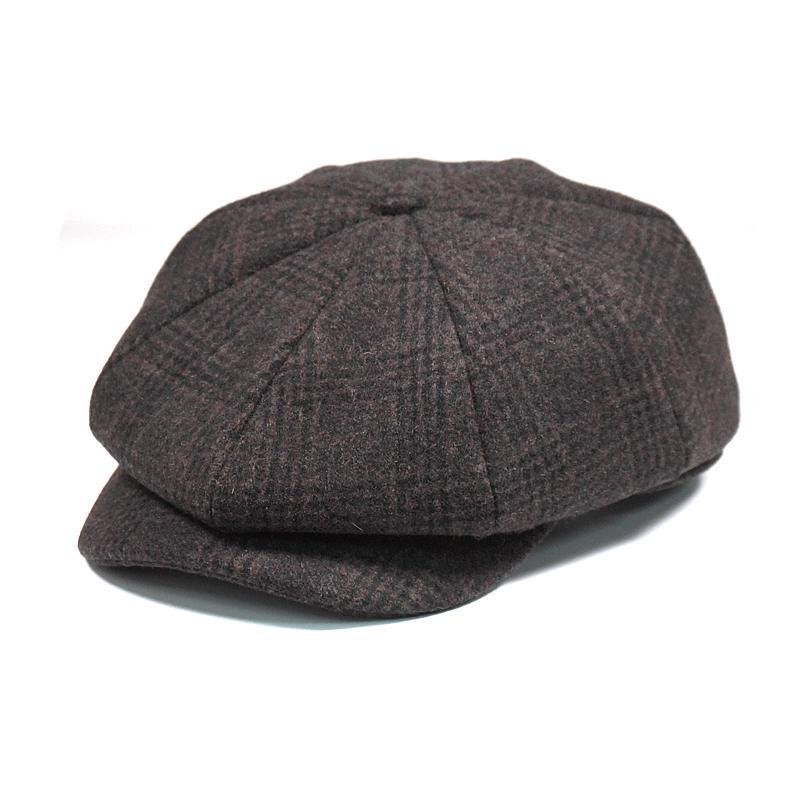 Schiebermütze Wolle Britischer Stil Vintage Flat Cap