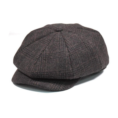 Schiebermütze Wolle Britischer Stil Vintage Flat Cap
