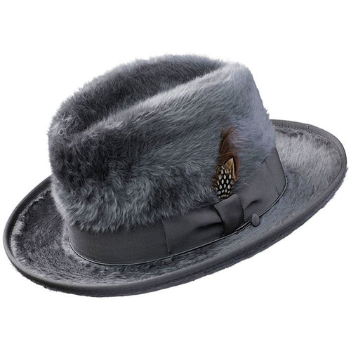 Alpha Godfather Homburg Hat-Grey