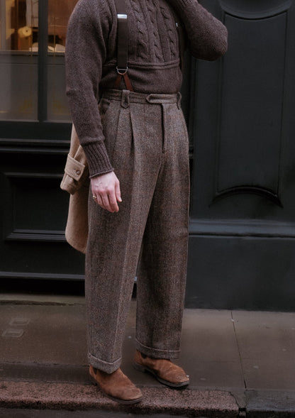Scotland Tweed Trousers - Brown Check