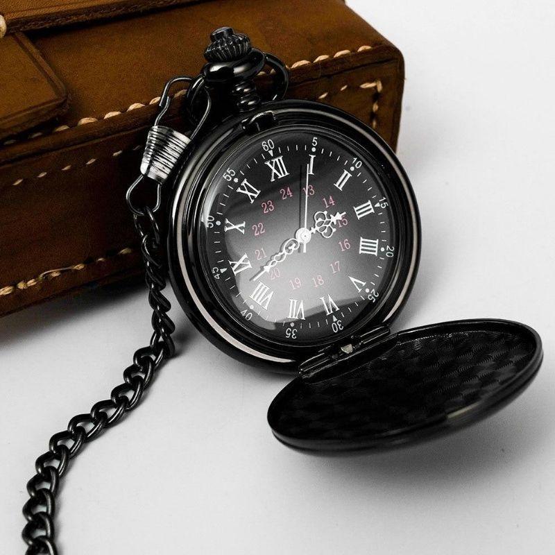 Black Pocket Watch for Men
