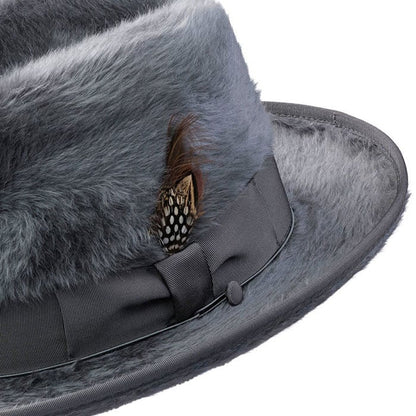 Alpha Godfather Homburg Hat-Grey
