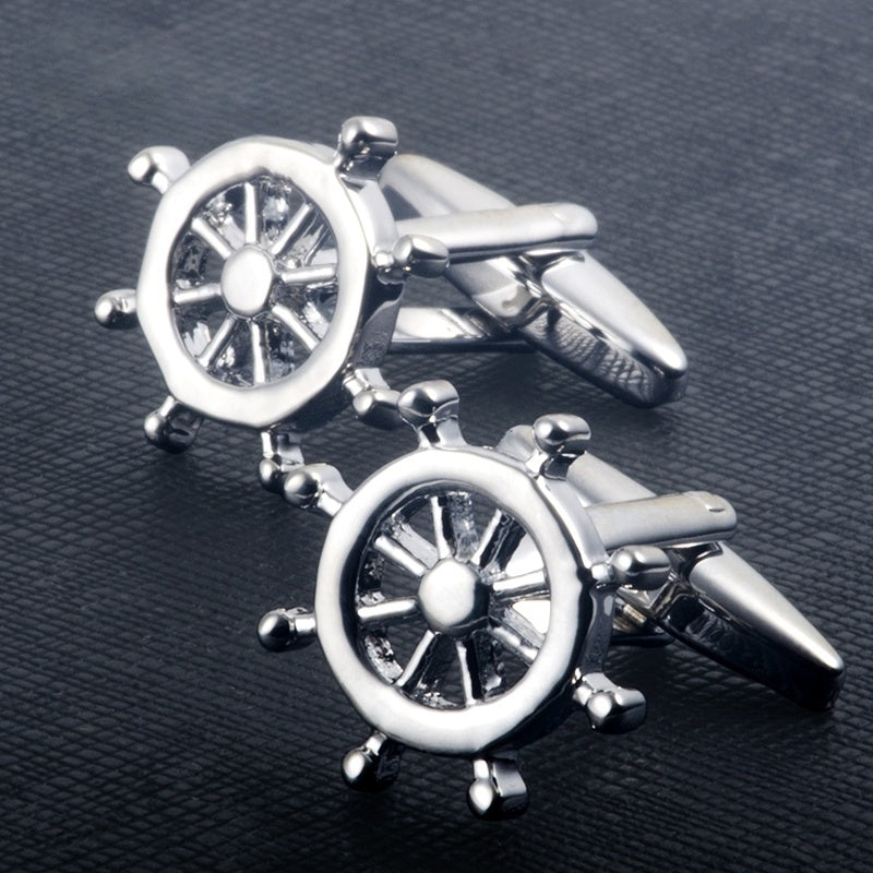 3D Rotating Propeller Metal Cufflinks