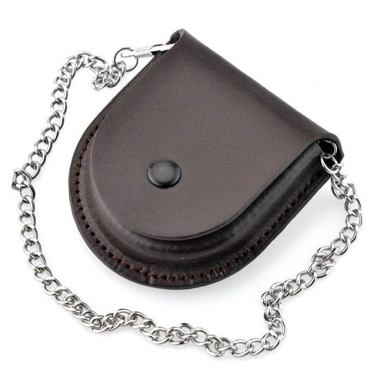 Leather Pocket Watch Belt Pouch